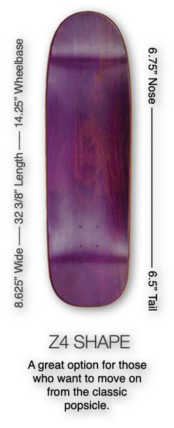ABU BLANK DECK Z4 Oldschool Shape 8.6