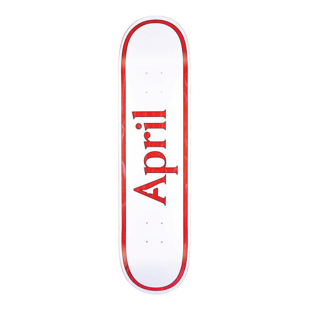 April skateboard AP white OG logo deck