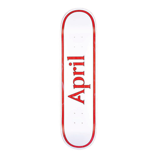 April skateboard AP white OG logo deck