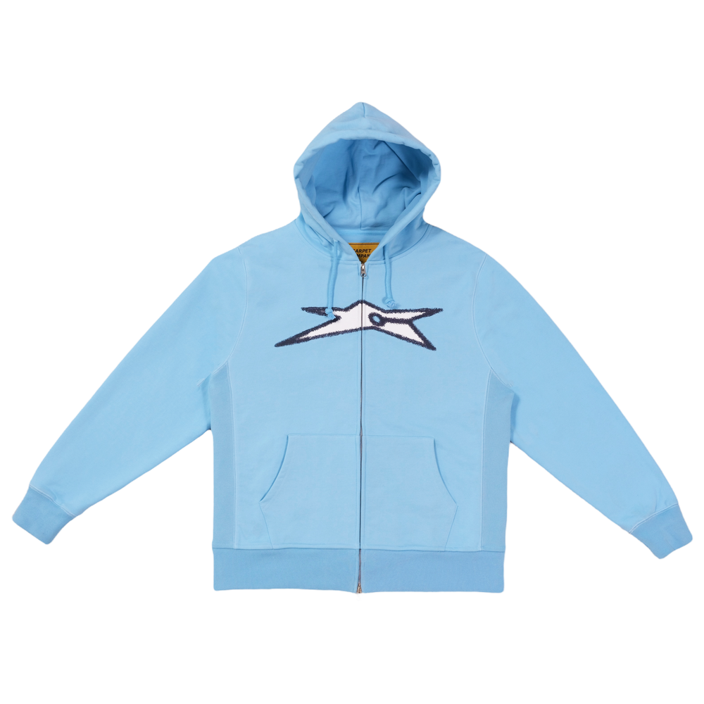 Carpet Bizarro zip Hoodie ice blue