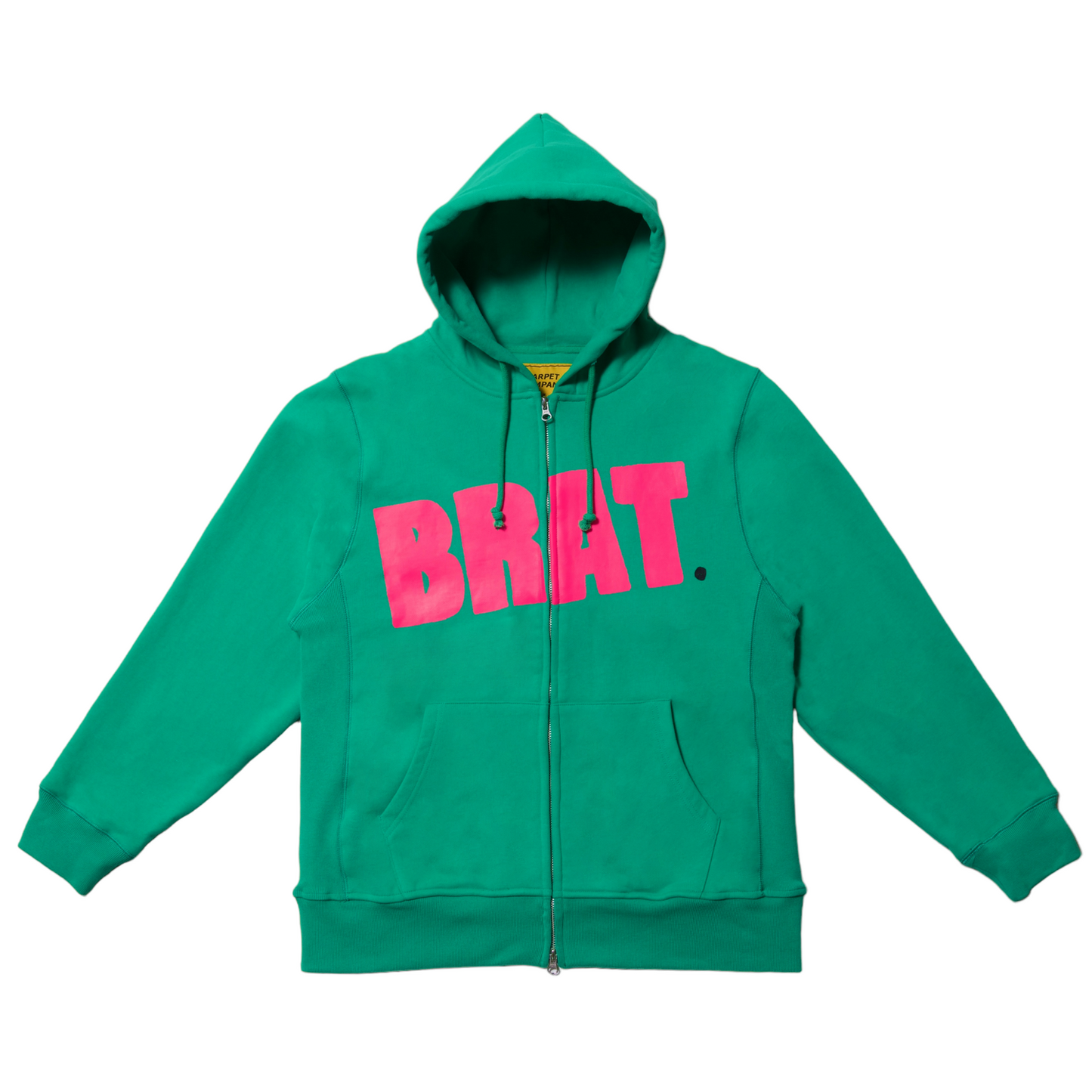 Carpet BRAT Logo Zip Hoodie Hulk green