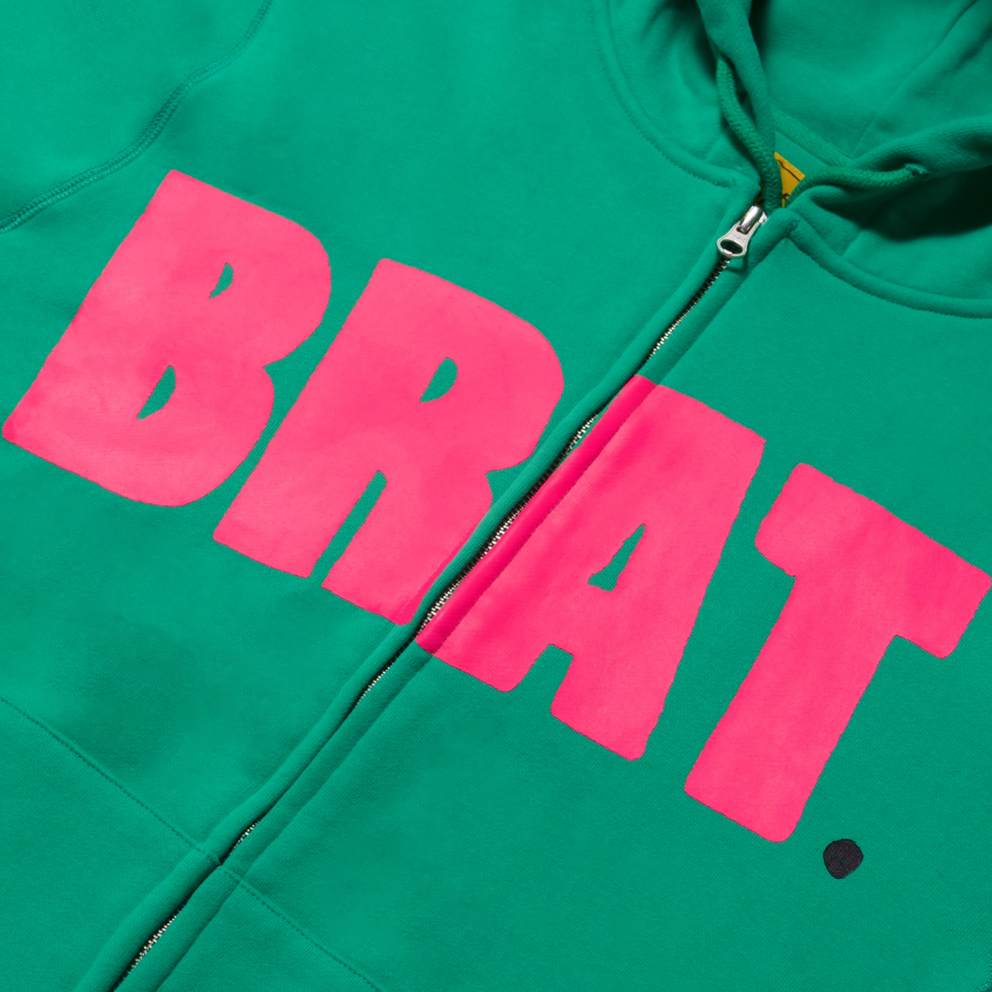 Carpet BRAT Logo Zip Hoodie Hulk green