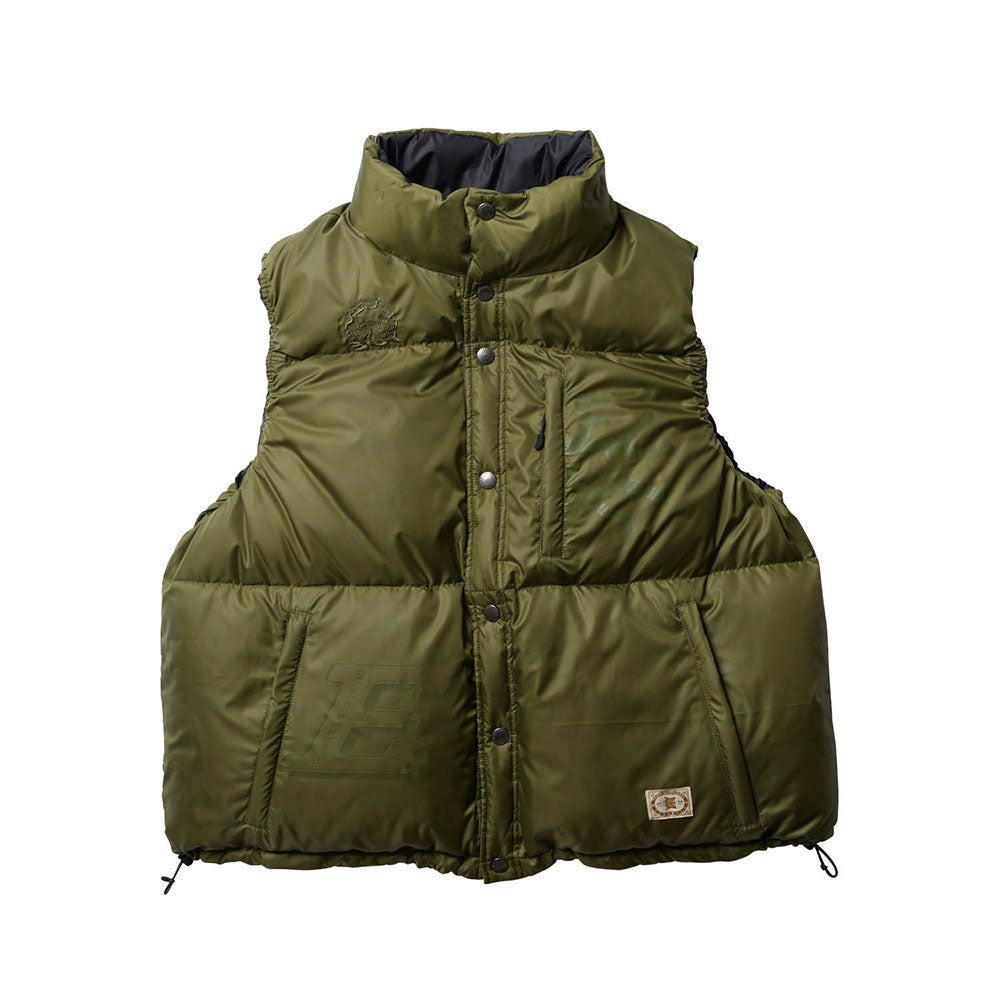 Evisen skateboards / veste réversible Fuji en duvet noir/olive