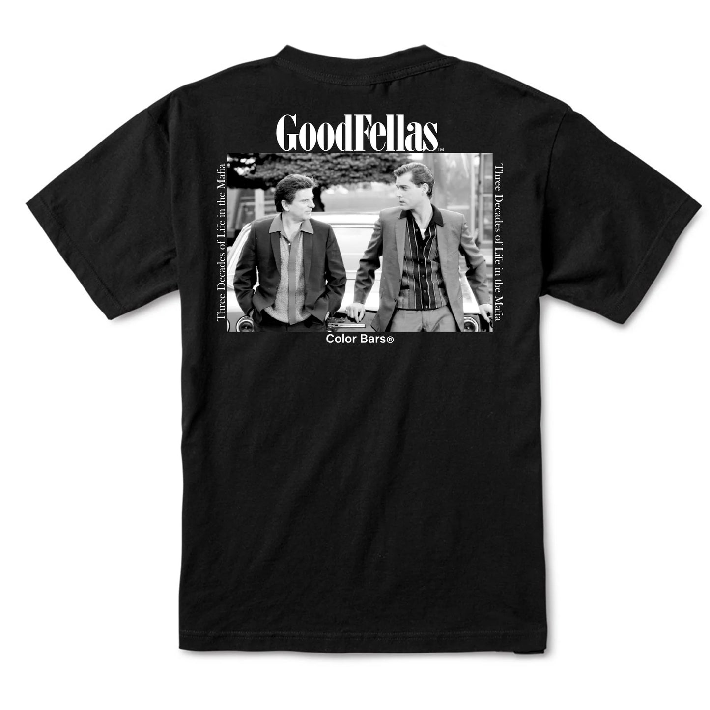 T-shirt Goodfellas à barres de couleur noir