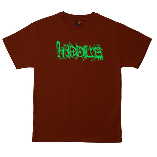 HODDLE VISION LOGO TEE BROWN