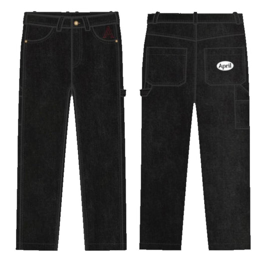 April WASHED BLACK CARPENTER JEAN