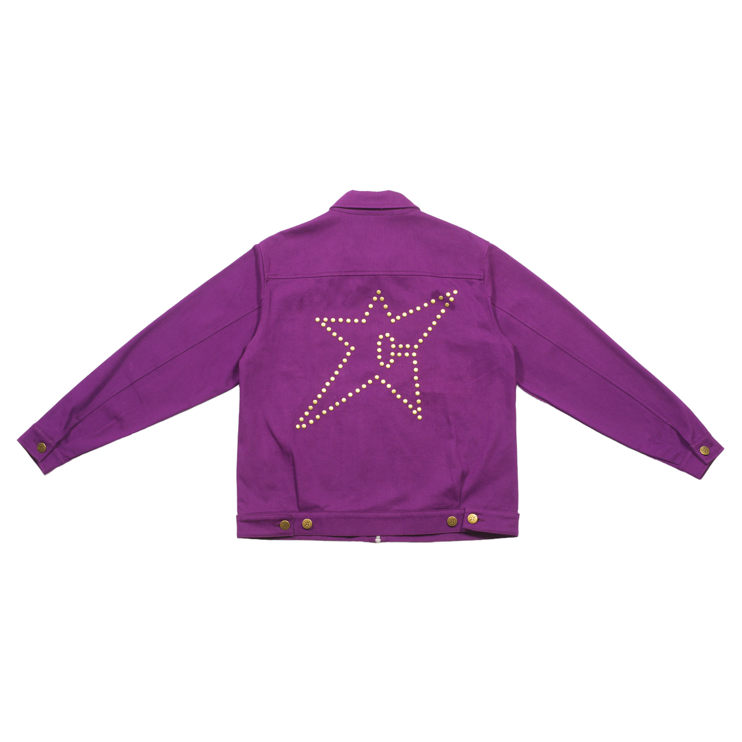 Veste en jean cloutée Carpet Co violet