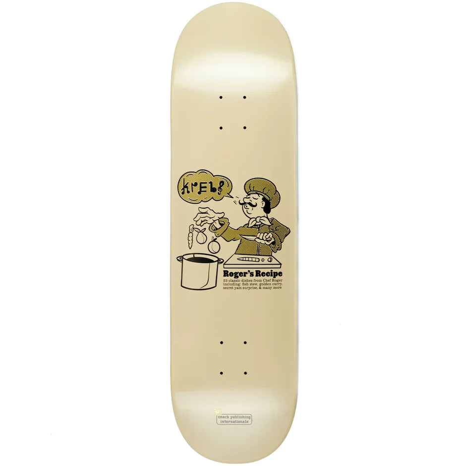 Snack skateboards Roger Krebs "recette" deck