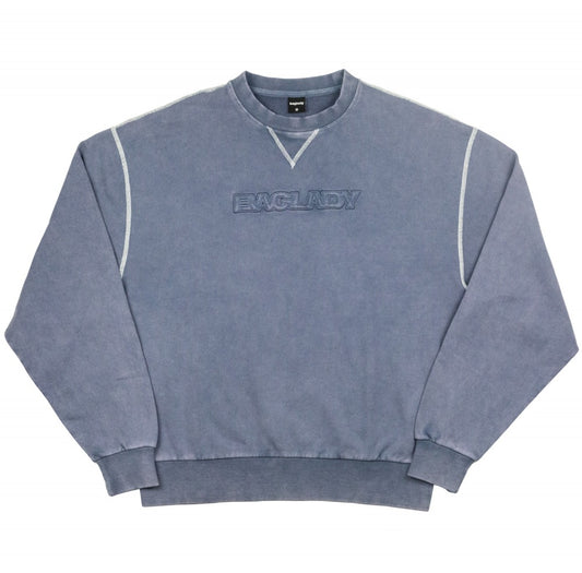 BAGLADY Acid Wash Sweatshirt Indigo