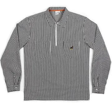 SNACK BUCK QUARTER ZIP WORK SHIRT black/white