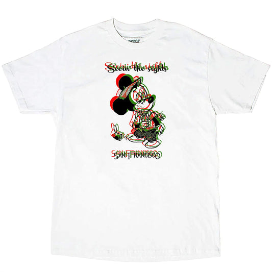 SNACK SEEIN THE SIGHTS TEE OVERPRINT - WHITE