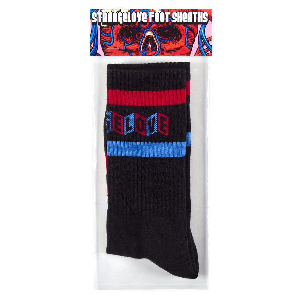 StrangeLove CineLogo Stripe / Black / Crew Cut Foot Sheaths