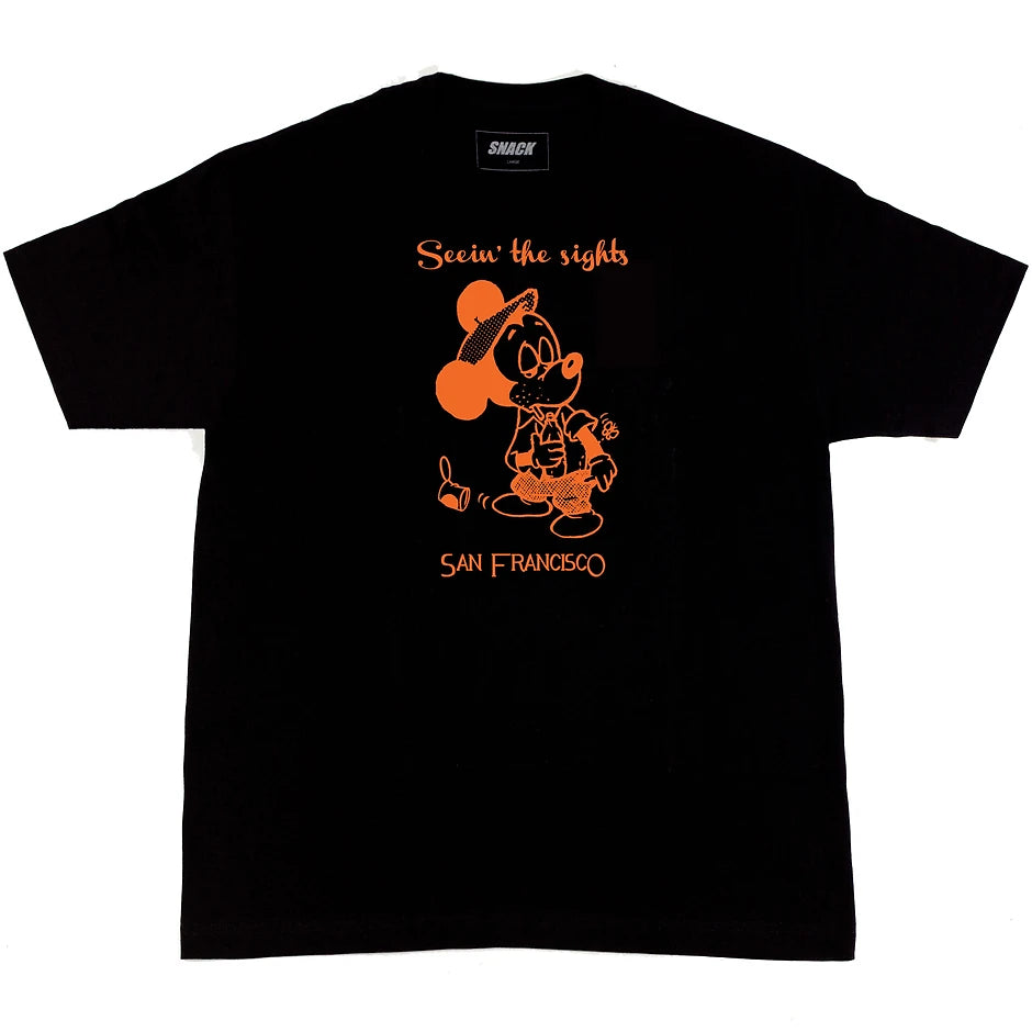 SNACK SEEIN THE SIGHTS TEE BLACK