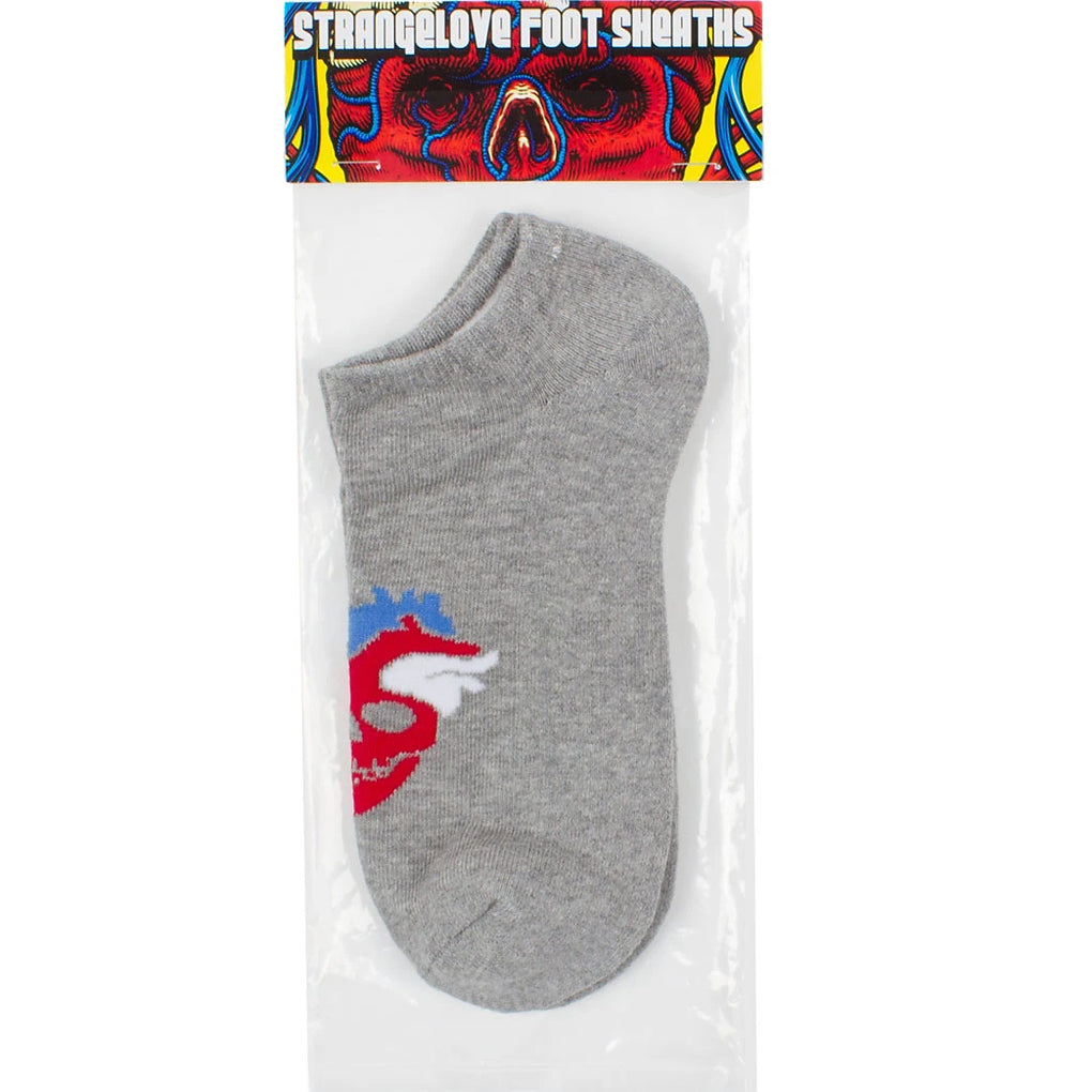 StrangeLove Heart Logo / Grey / No Show Foot Sheaths