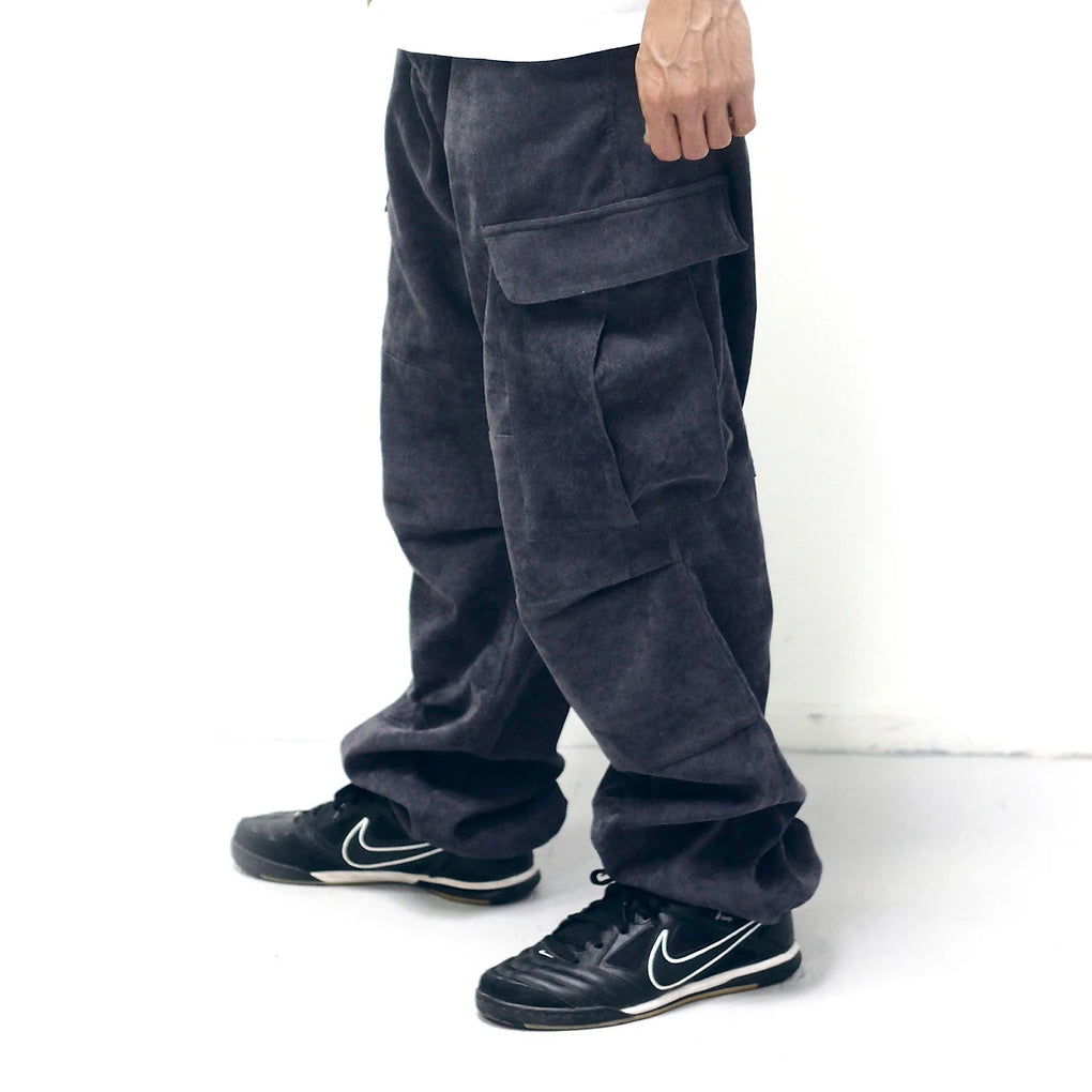 SNACK UNLOCK CORDUROY CARGO PANT CHARCOAL