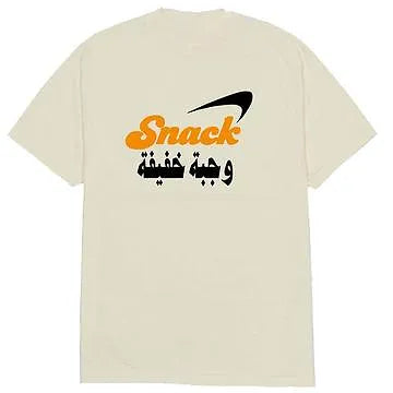 SNACK ALIVE ARABIC TEE cream