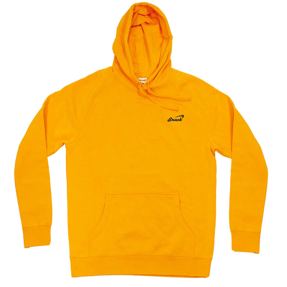 SNACK ALIVE EMBROIDERED HOODIE - GOLD/BLACK