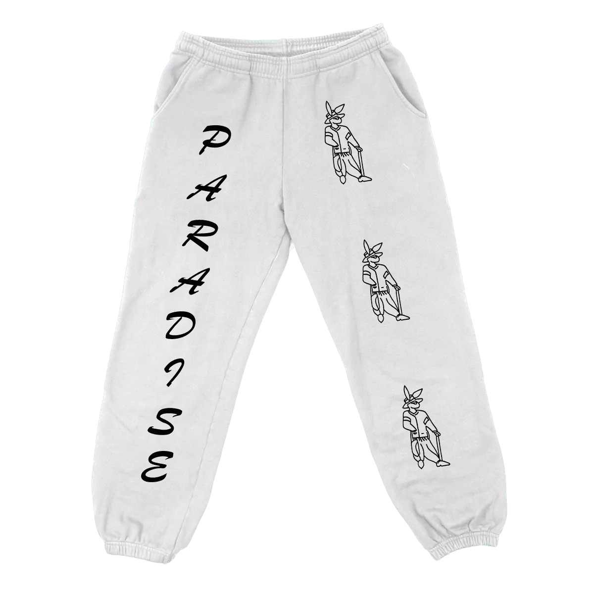 PARADISE NYC BUNNY PIMP SWEATS BLANC