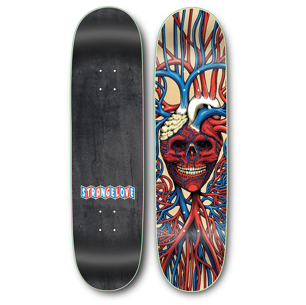 StrangeLove Skateboards Heart Skull / 8.25 Deck