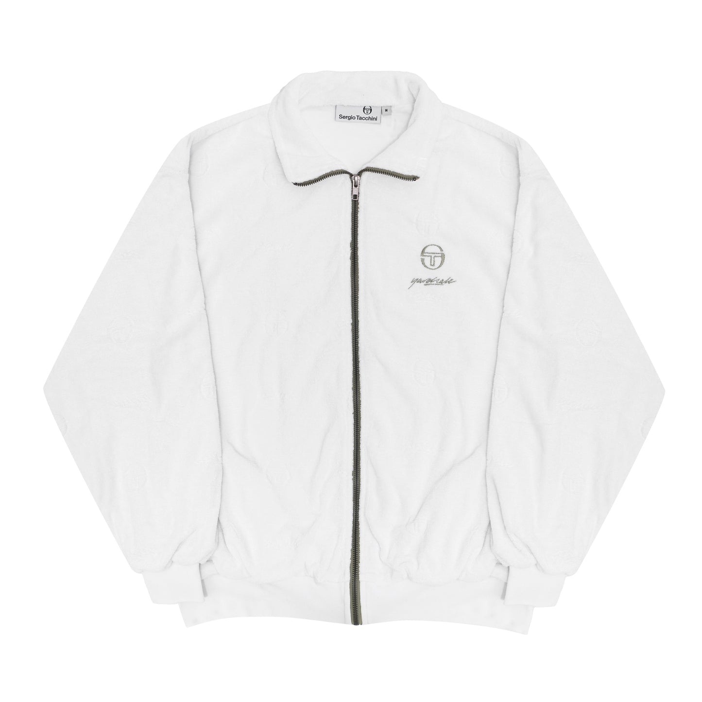 YARDSALE SERGIO TACCHINI x YARDSALE VESTE DE SURVÊTEMENT EN TERRY (BLANC)